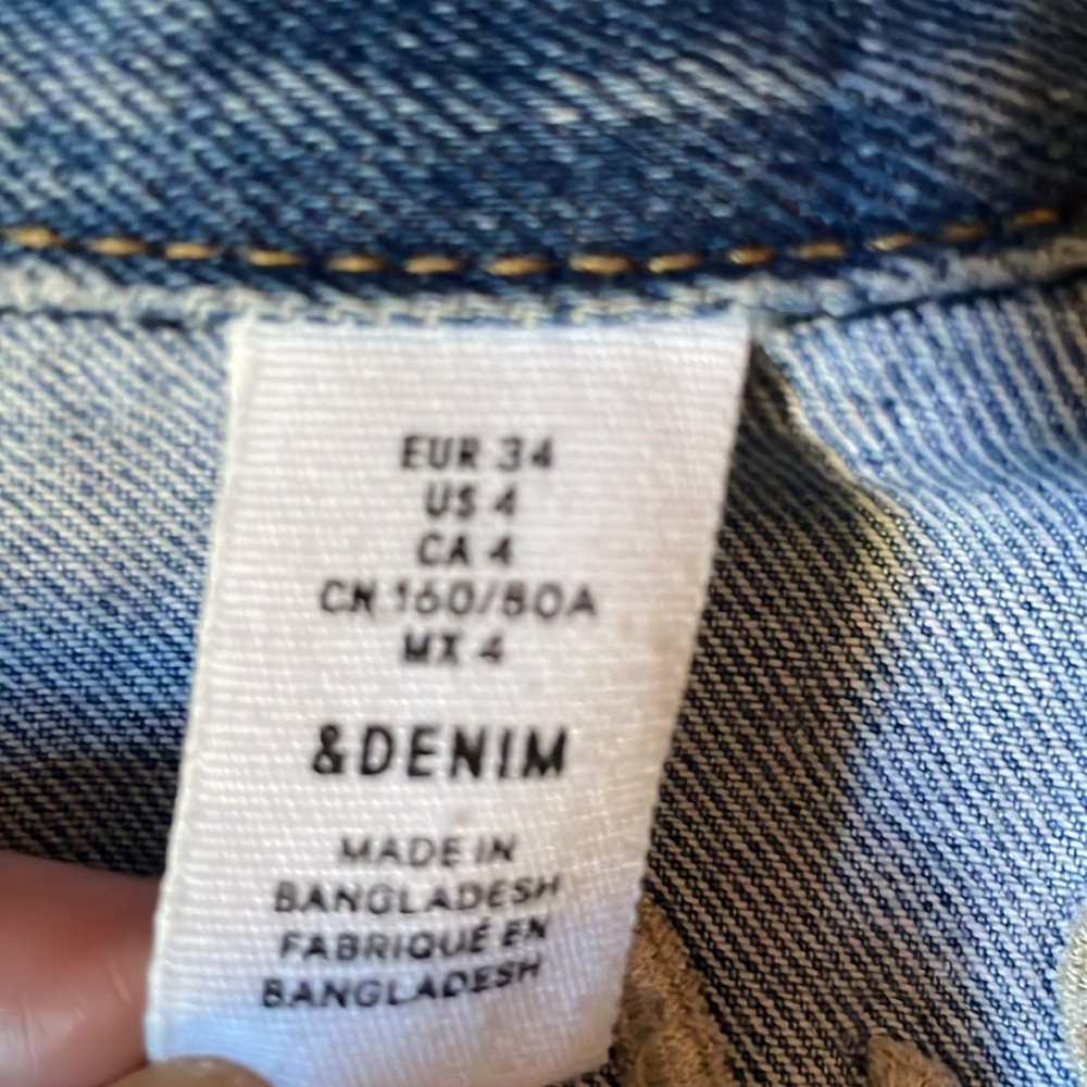 &DENIM “Liberté” Embroidered Floral Denim Jacket - Picture 12 of 14